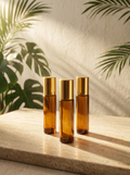 Roll-On Flasche 10 ml – Amber Glass - mit Edelstahl Rollerball
