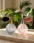FRENCH VINTAGE CHIC - Edle Zerstäuber-Flasche mit Ballon-Pumpe in Kristallglas