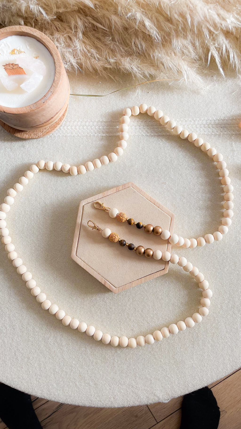 Diffuser Handykette  Tigerauge I Lavastein - handmade