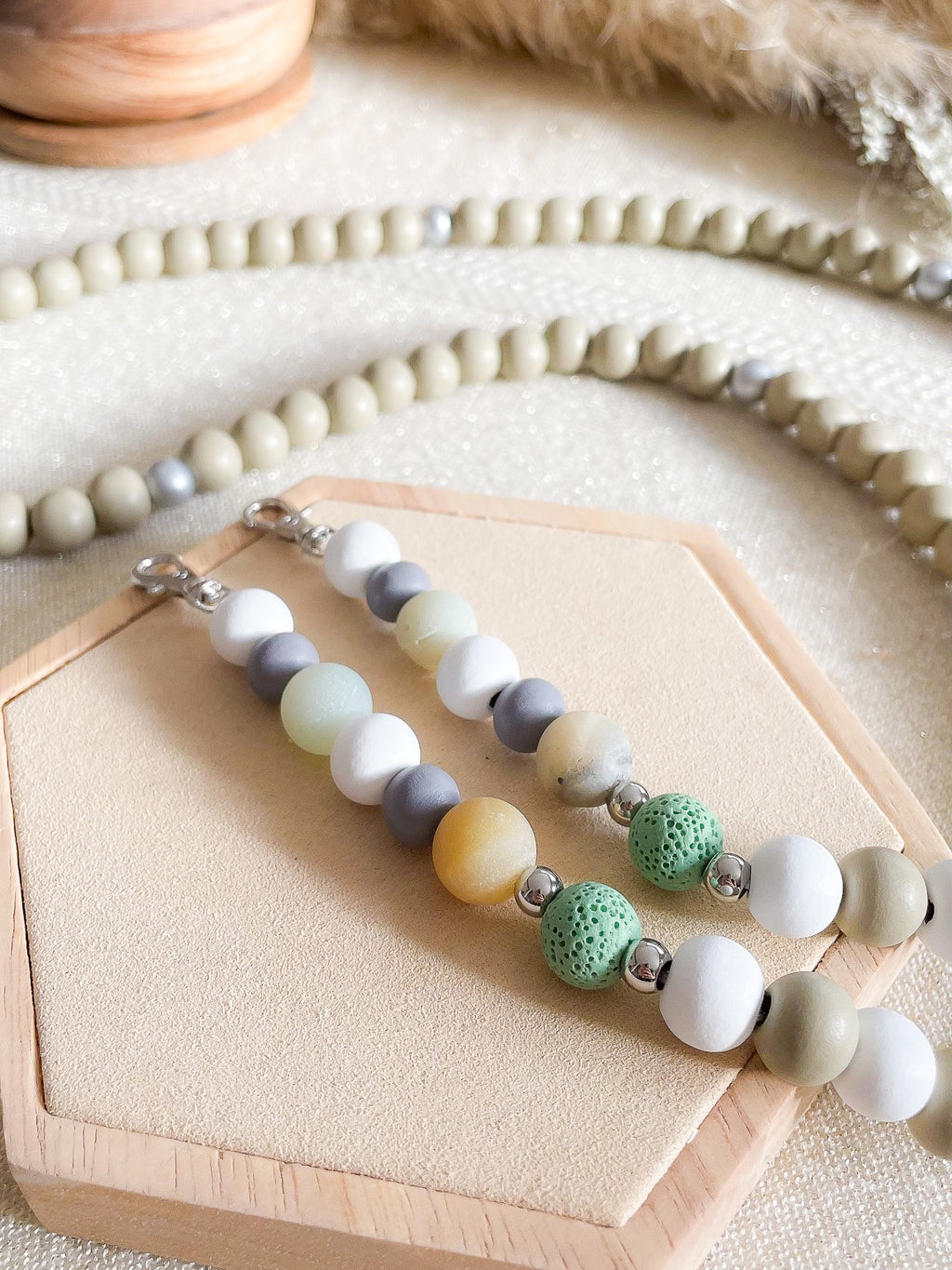 Diffuser Handykette  Amazonit I Lavastein - handmade